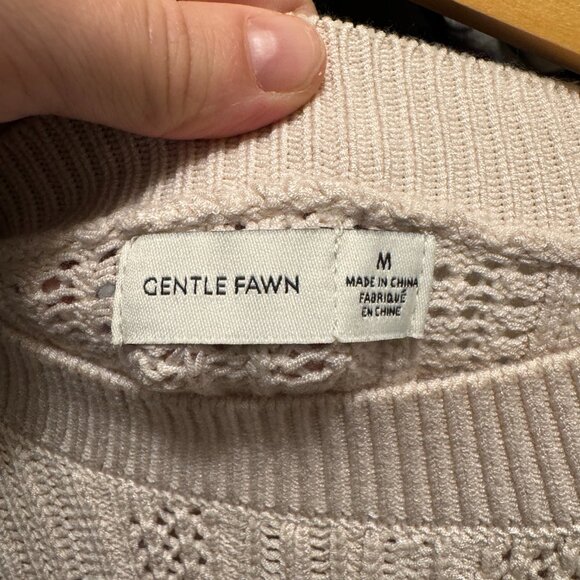 Gentle Fawn Knit Sweater | Size Medium | Blush Pink | Feminine Bubble Sleeves - Picture 3 of 7